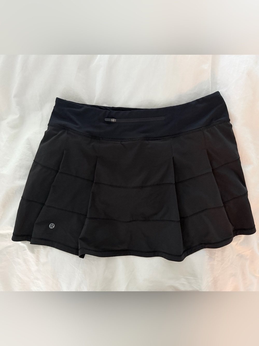 lululemon athletica Black Athletic Skort with Zip Pocket